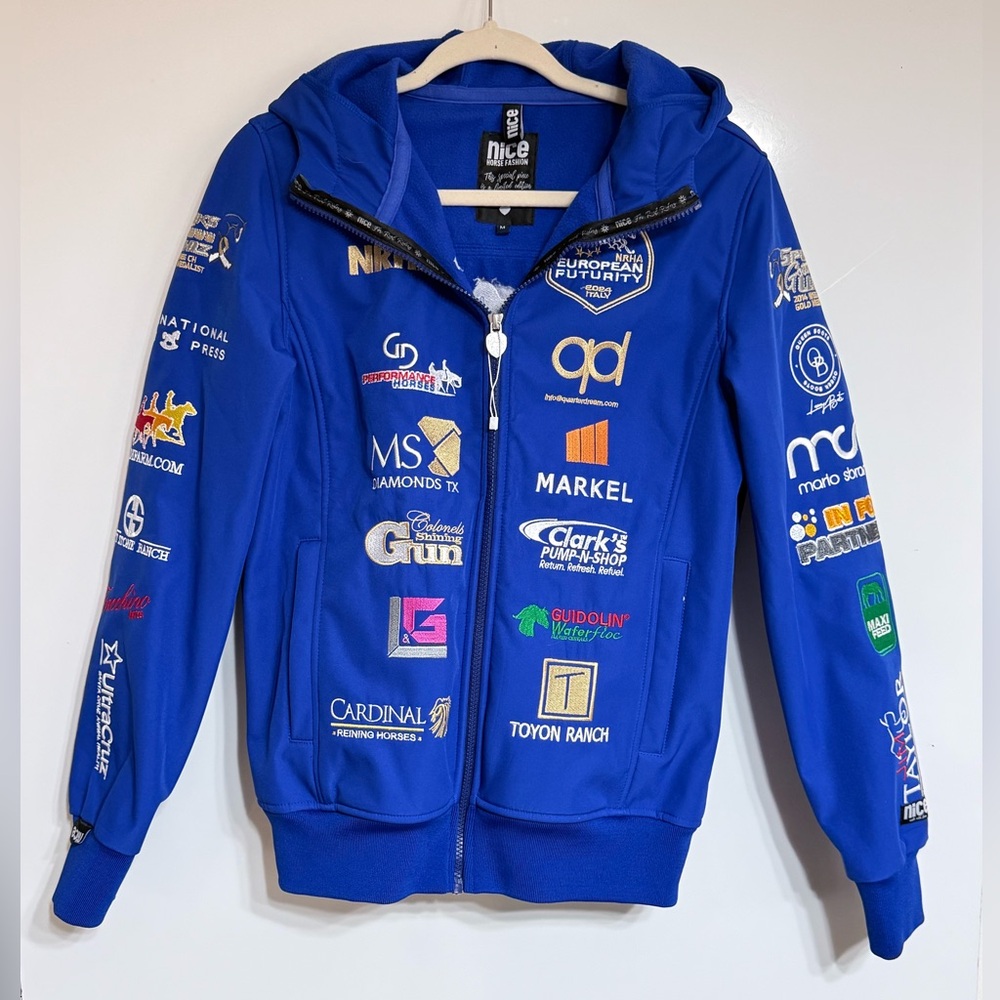 NFR bue Women's Bomber Jacket with Logo Accents